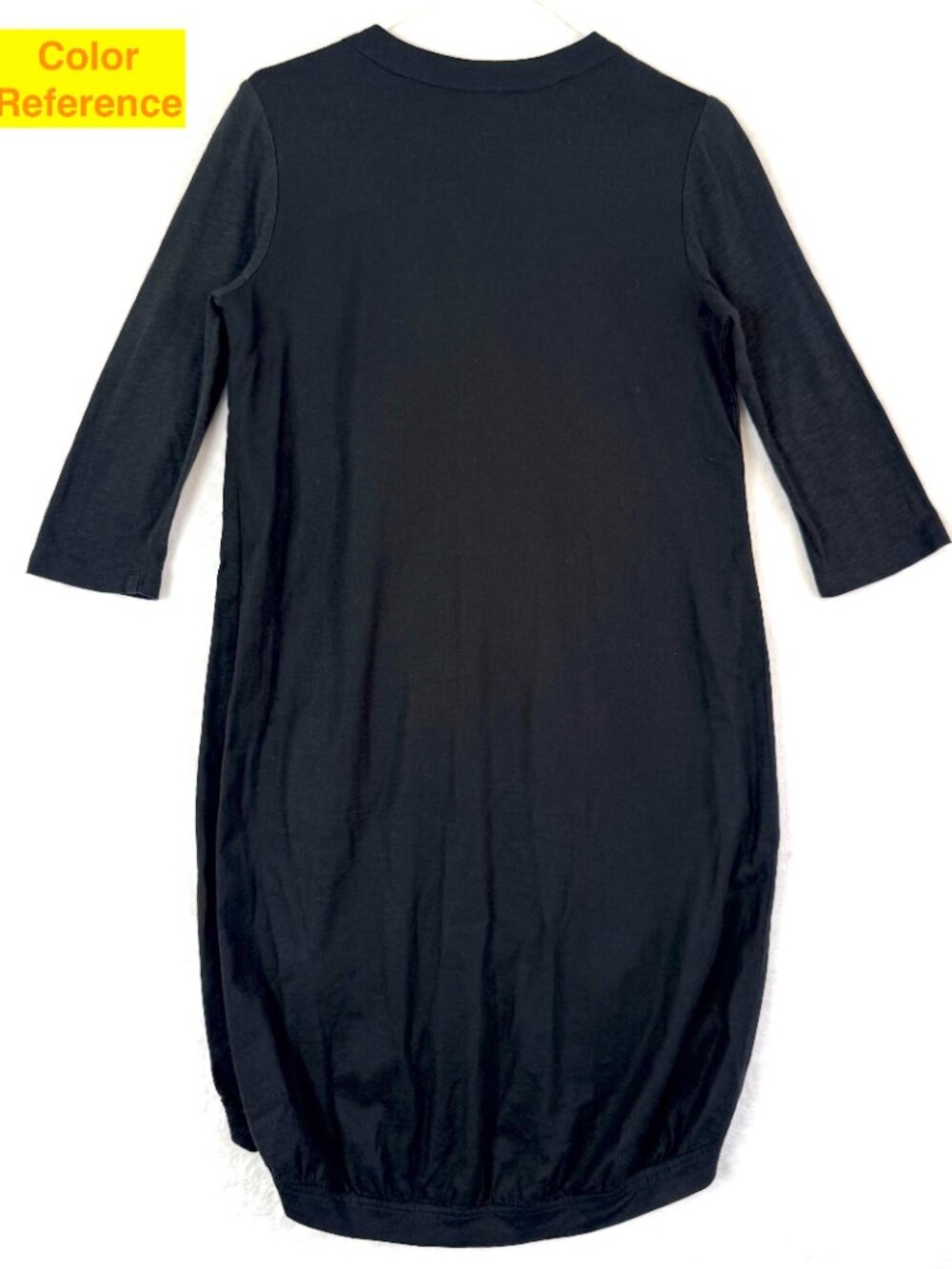 XCVI Linen Blend Boho Artsy Lagenlook 3/4 Sleeves Multimedia Cocoon Midi Dress S - Picture 6 of 6